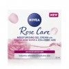 NIVEA Soft Rose Crème de jour 24 h 50 ml , soin du visage à leau de rose et à lhyaluron, crème légère pour le visage pour 