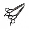 Ciseaux pour cheveux noirs de 6 pouces, outil de coupe de cheveux couleur : amincissant ensemble B ensemble B 