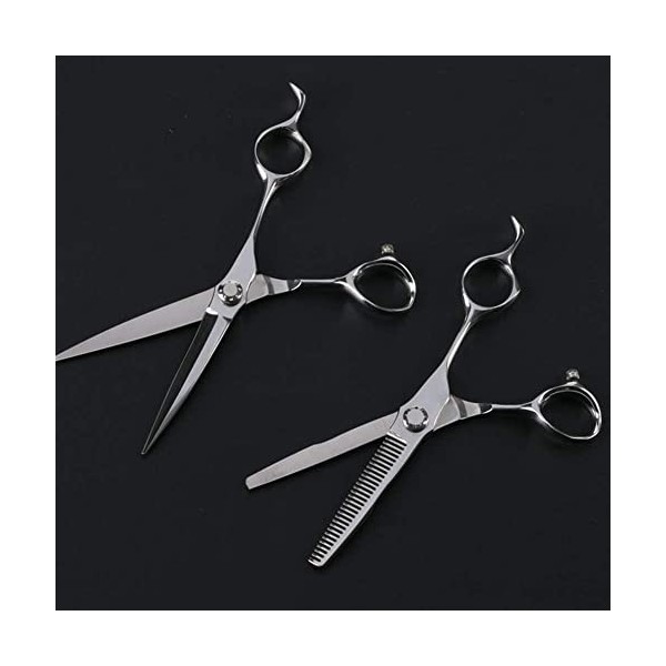 Ciseaux de coiffure de 6 pouces Ensemble de ciseaux de coupe et damincissement pour salon de coiffure, FlatCut6.0Inch A Fla