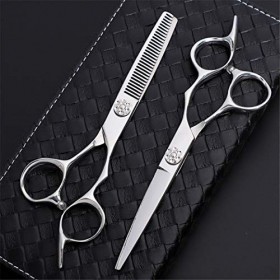 Ciseaux de toilettage pour chien et chat, ensemble de ciseaux de coupe de cheveux haut de gamme 6,0 pouces Ciseaux de barbier