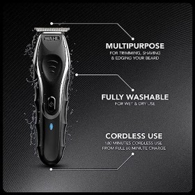 Wahl Tondeuse à Barbe Hommes, Tondeuses à Cheveux Aqua Blade, Tondeuse à Chaume, Ensemble de Toilettage Masculin, Entièrement