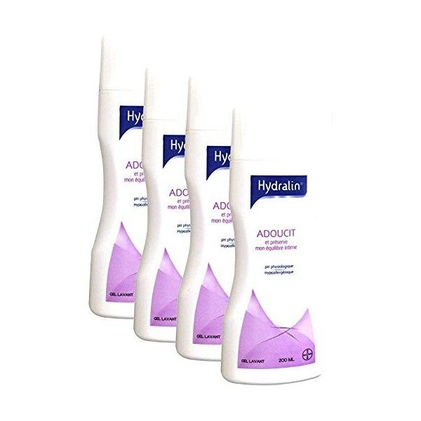 Hydralin Quotidien - Pour prendre soin de votre intimité jour après jour - Lot de 4 x 200ml Crème Jour et Nuit