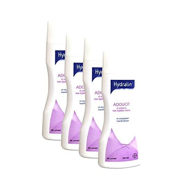 Hydralin Quotidien - Pour prendre soin de votre intimité jour après jour - Lot de 4 x 200ml Crème Jour et Nuit