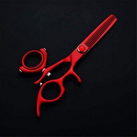 Ensemble de coiffure Ciseaux de coiffure 5,5 pouces Ciseaux volants rouges Poignée rotative Ciseaux de coupe de coiffure Cise...