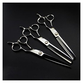 Ciseaux de 7 pouces, ciseaux amincissants, ciseaux de coiffeur, outils ciseaux de coiffeur couleur: 18 dents coupe Rasage e...