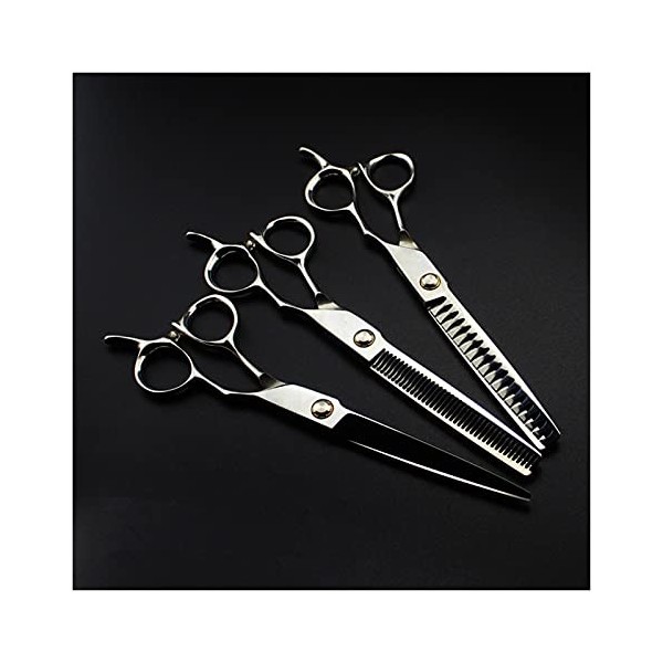 Ciseaux de 7 pouces, ciseaux amincissants, ciseaux de coiffeur, outils ciseaux de coiffeur couleur: 18 dents coupe 