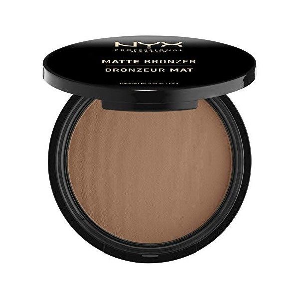 NYX Professional Makeup Poudre Compacte Bronzante Corps et Visage Matte Bronzer, Sans Reflets, Teinte : Medium 03 