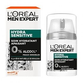 LOréal Men Expert - Soin Hydratant Apaisant Visage pour Homme - Hydratation 24H - Enrichi à la Sève Naturelle de Bouleau - S ...