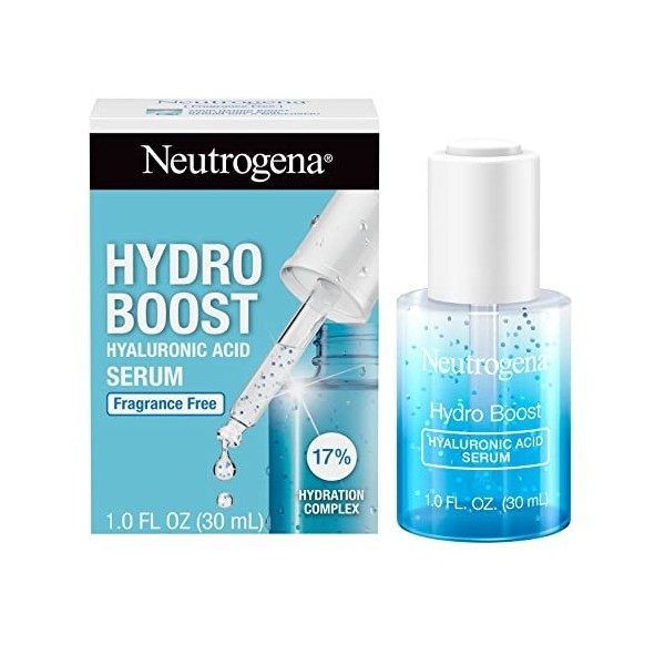 Neutrogena Hydro Boost Hyaluronic Acid Serum with 17% Hydration Complex, Lightweight Daily Hyaluronic Acid Facial Serum for D...