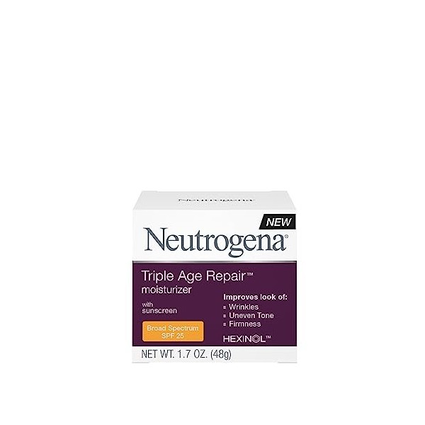 Neutrogena Triple Age Repair Moisturizer Broad Spectrum SPF 25, 1.7 Ounce by Neutrogena Crème Jour et Nuit