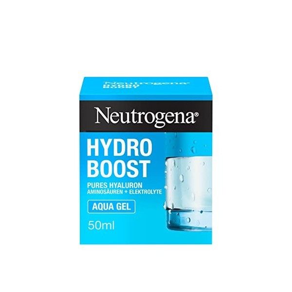 Neutrogena Hydro Boost Crème visage Aqua Gel sans huile hyaluronique pour peaux normales et mixtes 50 ml Crème Jour et Nuit