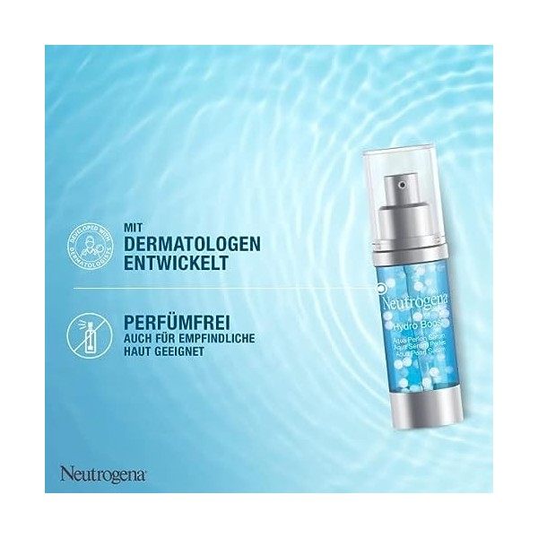 Neutrogena Hydro Boost Sérum Hyaluron Aqua Pearls avec vitamine E et acide hyaluronique pour peaux sèches 30 ml Crème Jour et...