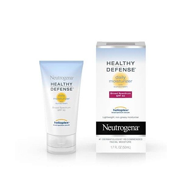 Neutrogena - Hydratant Journalier Défense Saine SPF 50 avec Helioplex 1.7 oz 50 g Crème Jour et Nuit