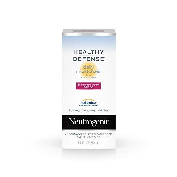 Neutrogena - Hydratant Journalier Défense Saine SPF 50 avec Helioplex 1.7 oz 50 g Crème Jour et Nuit