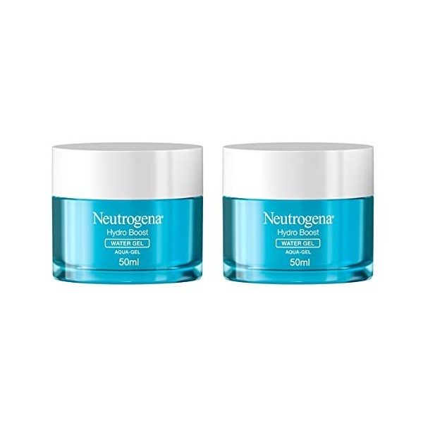 Neutrogena Hydro Boost Aqua-Gel Crème Hydratante Visage à&nbsp; lAcide Hyaluronique, Soin Visage, 2 x 50 ml Crème Jour et Nuit