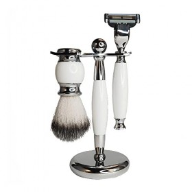 XJWWW-URG Ensemble de brosse de rasage de beauté for hommes, outil de brosse de beauté de salon rétro, nettoyage des cheveux 