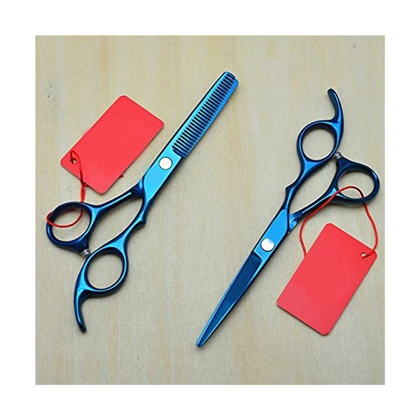 Ciseaux à cheveux professionnels, ciseaux de coupe de coiffure + ciseaux amincissants, outils de coiffure couleur: 2 pièces 