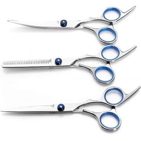 Ciseaux de barbier 6 pouces, ensemble de tondeuses à cheveux domestiques, ciseaux plats, ciseaux de barbier professionnels Ra...