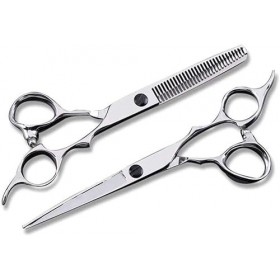 Ciseaux de coiffeur ciseaux de coiffure professionnels ensemble de ciseaux amincissants 440C poignée de Dragon dor 6 pouces 