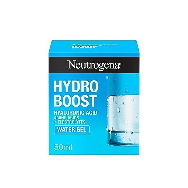 Neutrogena Hydro Boost Aqua-Gel Crème Hydratante Visage à lAcide Hyaluronique, Soin Visage, 1 Pot de 50 ml