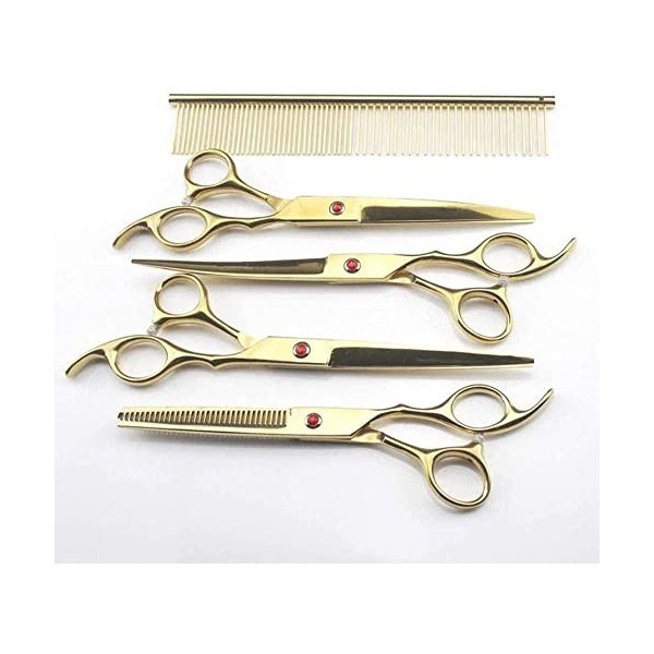 Ciseaux de coiffure ensemble de ciseaux de coiffeur Barber Gold 6 pouces ensemble gauche pour salon maison hommes femmes