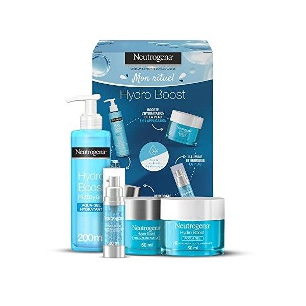 Neutrogena Mon Rituel Hydro Boost, LHydratation de la Peau, Enrichi en acide Hyaluronique pour peau sèche Crème Jour et Nuit