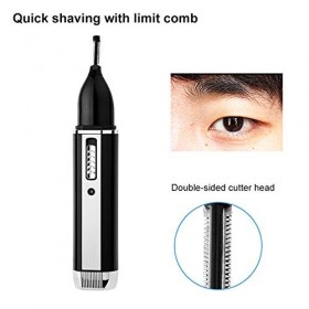 LIRUXUN 4 en 1 rechargeable hommes électrique nez oreille Tondeuse Indolore femmes Parage brûlures côté Sourcils Barbe Tondeu