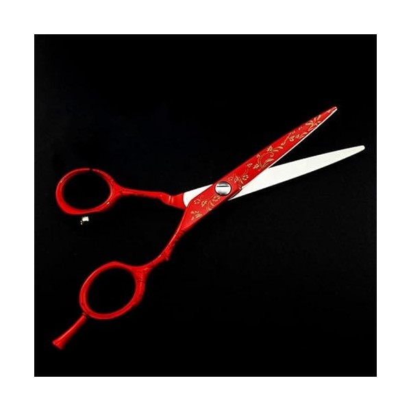 ciseaux de coiffeur Ciseaux de coupe de cheveux, ciseaux de salon de coiffure rouge japonais professionnel de 6 pouces coupan