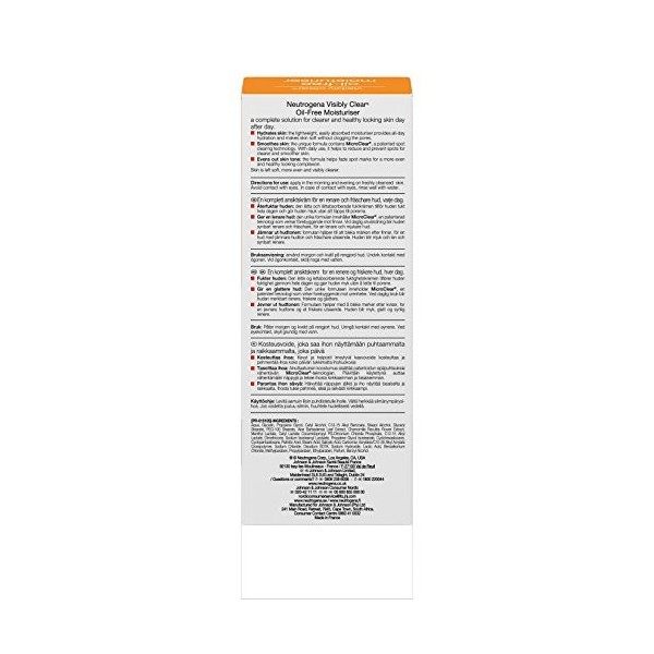 NEUTROGENA visibly clear oil free moisturiser 50ml Crème Jour et Nuit