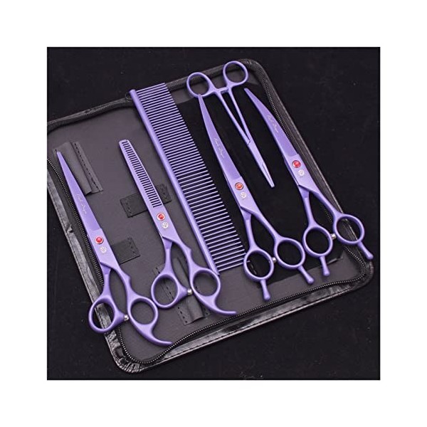 DOENBOLO Ciseaux à Cheveux Kit de caissons de Ciseaux de beauté kit de Coiffure à Cheveux tijeras de peluqueria Professionnel