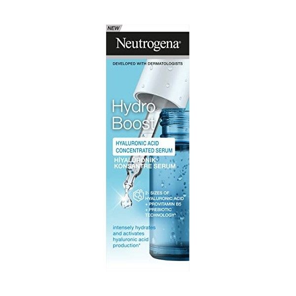 Neutrogena Hydro Boost Sérum concentré à lacide hyaluronique 15 ml Transparent/Bleu Crème Jour et Nuit