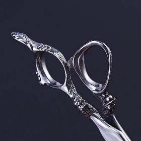 Ciseaux de barbier ensemble de ciseaux de coiffure professionnels 440C 14 Cm noir barbiers de Salon ou usage domestique Rasag...