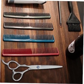 DOITOOL 6 Pièces Ciseaux Pour Gauchers Ensemble De Soins Capillaires Tondeuses Professionnelles Pour Barbiers Ciseaux À Barbe