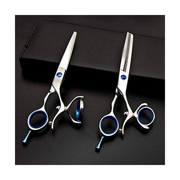 GaoF Ensemble de Ciseaux de Coupe de Cheveux Professionnel pour Coiffeur de 6 Pouces, Ensemble de Ciseaux à Doigts créatifs 4