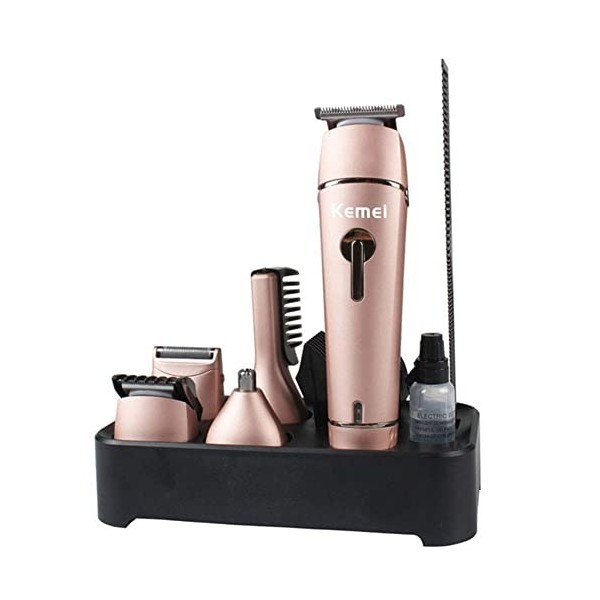 ZYX Tondeuse à Cheveux Professionnel 5 en 1 Électrique Lavable Nez Oreille Corps Tondeuse Barbe Rasoir Styling Outil