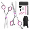 Cisailles de Coupe des Cheveux 10 pcs Set Professional 6 Ciseaux à Cheveux avec Sac à Pince Peigne Pinceau Couple Coiffeur