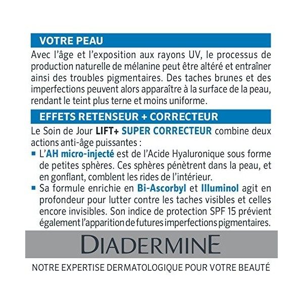 Diadermine - Lift+ - Soin Jour - Anti Tâches/Super Correcteur - 50 ml Crème Jour et Nuit
