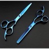 Ciseaux de coiffeur nouveau professionnel 6.0 pouces ciseaux de coupe bleus amincissants ciseaux de coupe de cheveux ciseaux 