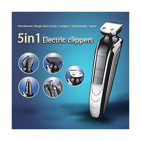 Tondeuse à cheveux pour hommes, tondeuse à barbe pour hommes, tondeuse à barbe électrique multifonction 3 en 1 rechargeable p