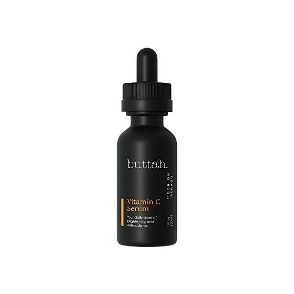 Buttah Skin Sérum à la vitamine C 30 ml – Pour le visage – Vitamine E – Acide férulique – Thé vert