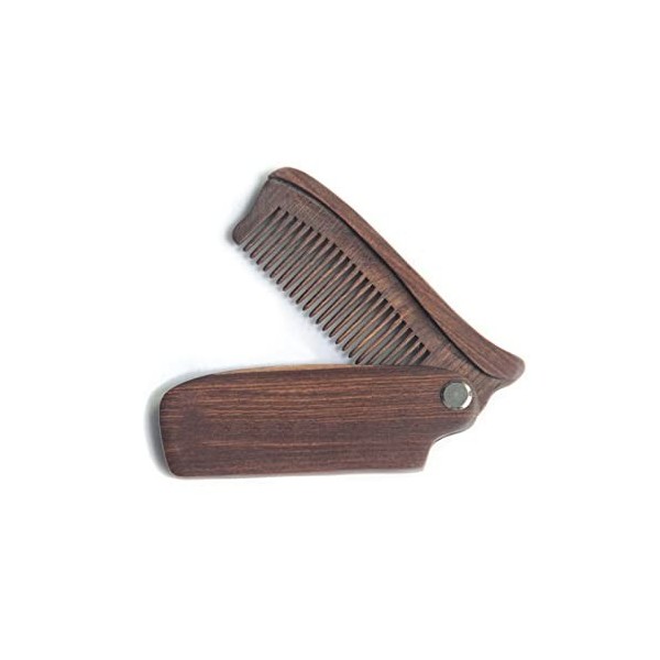 Peigne pliant en bois barbe peigne brosse cheveux barbe moustache peigne peigne toilettage quotidien utiliser peigne en bois