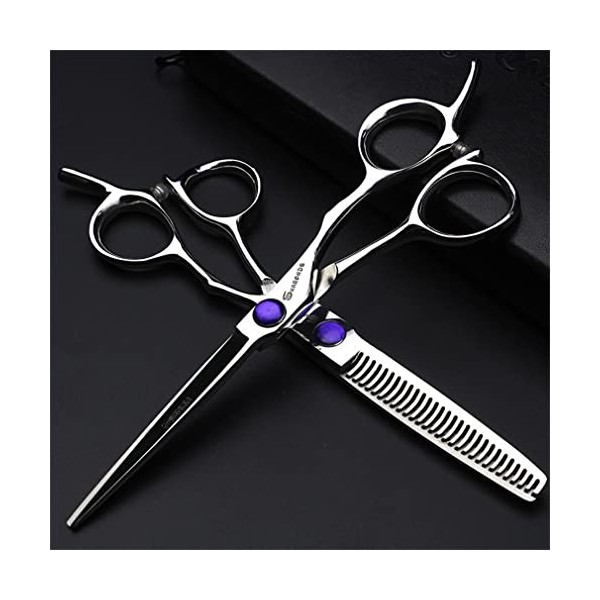 KOAIEZ Ensembles De Ciseaux De Coupe De Cheveux De 6,0 Pouces Argent , Outils De Cisaillement De Coiffure De Coiffure en Aci