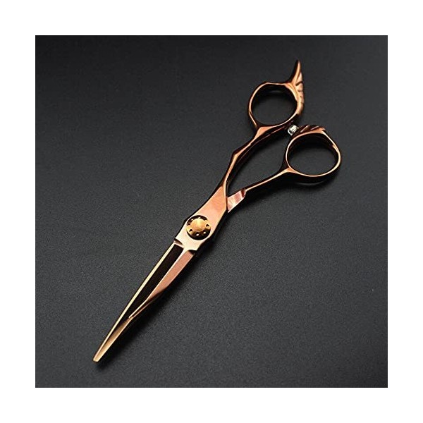 ciseaux de coiffeur Ciseaux de coupe de cheveux, 6inch japan steel Bronze ciseaux de salon de coiffure coupe coiffeur makas c