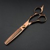 ciseaux de coiffeur Ciseaux de coupe de cheveux, 6inch japan steel Bronze ciseaux de salon de coiffure coupe coiffeur makas c