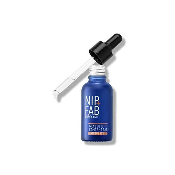 Nip + Fab Glycolic Acid Fix Extreme Booster 10% | Sérum à lAcide Glycolique | 10% Acide Glycolique | Acide AHA | Acides Amin