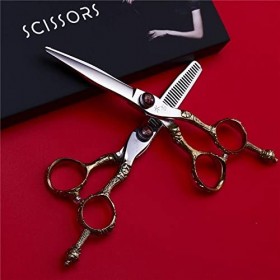 Ciseaux de coiffure professionnels Ciseaux de barbier 6"Ciseaux à cheveux japonais en acier inoxydable pour éclaircir la coup