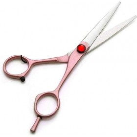 Ciseaux de barbier en acier professionnel 6 pouces, or rose, ciseaux de coupe de cheveux, coupe plate, ensemble de ciseaux de...