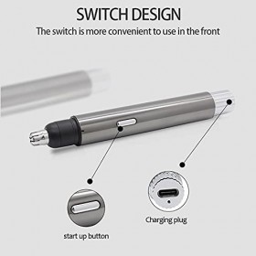 NOGRAX Tondeuse à poils de nez, Tondeuse à poils de nez électrique Mise en œuvre Rasoir Tondeuse Homme Femme Clean Trimer Kit