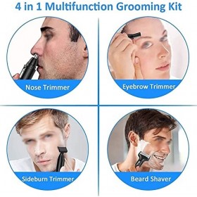 CAFFIA 4 en 1 coupe-poils de nez et doreille, tranche de cheveux de nez portable, USB Trim de poils de nez rechargeable, lam