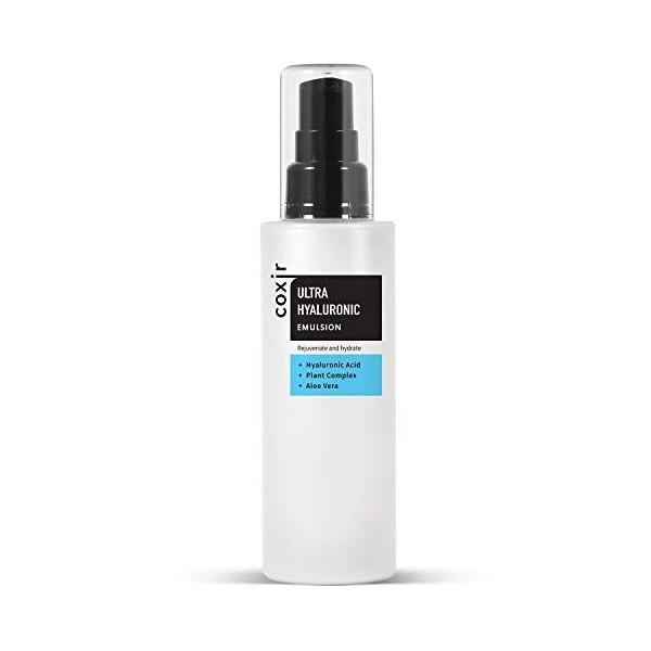 COXIR émulsion ultra-hyaluronique 100ml /3.38 fl.oz. - | acide hyaluronique | hydratant léger intense pour les peaux sèches